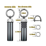 GAMPRO American Flag Car Keychain Accessories with Zinc Alloy Suit for Chevrolet, Ford, Buick, Jeep