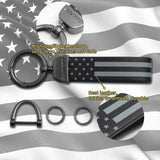 GAMPRO American Flag Car Keychain Accessories with Zinc Alloy Suit for Chevrolet, Ford, Buick, Jeep