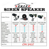Car siren speaker,12V 80W 7 Tone Sound Car Siren Vehicle Horn With Mic PA Speaker System Emergency Sound Amplifier