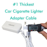 4.8A 2-Port USB 3-Socket Cigarette Lighter Adapter DC Outlet Splitter