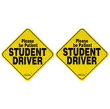 GAMPRO Set of 2 Please Be Patient Student Driver Reflective Vehicle Bumper Magnet, Reflective Vehicle Car Sign Sticker Bumper Drivers, Reduce Road Rage and Accidents for Rookie Drivers(2 Pack)