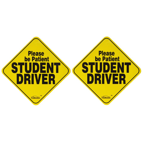 GAMPRO Set of 2 Please Be Patient Student Driver Reflective Vehicle Bumper Magnet, Reflective Vehicle Car Sign Sticker Bumper Drivers, Reduce Road Rage and Accidents for Rookie Drivers(2 Pack)